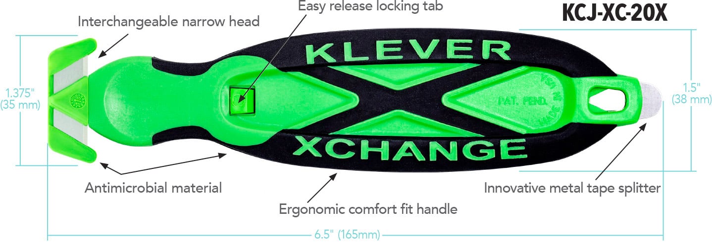 Kleen™ XChange - Narrow Head Diagram